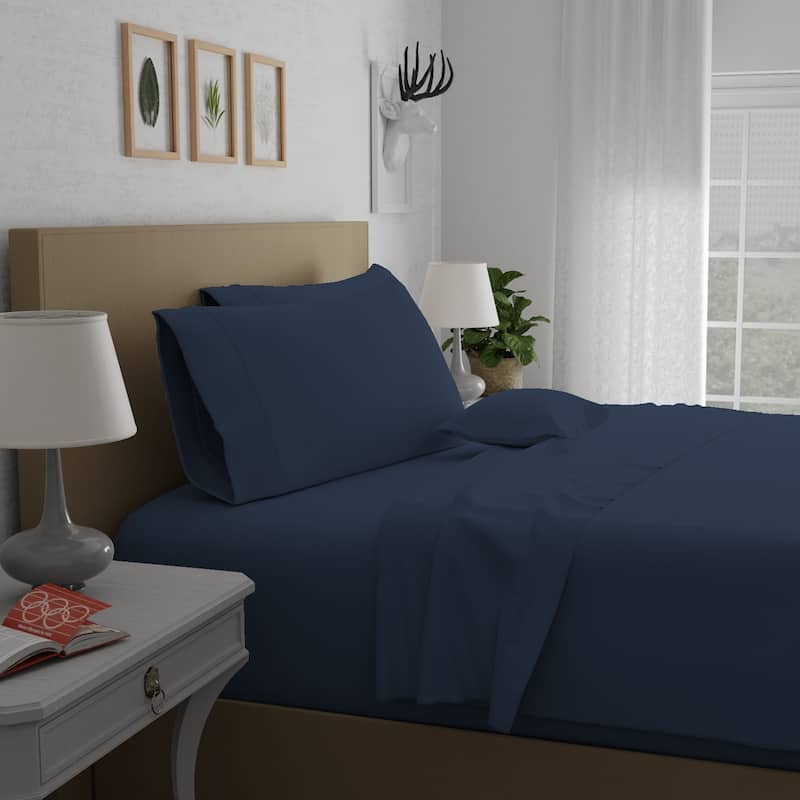 Purity Home 100% Cotton Long Staple Ultra-Soft Percale Sheet Set