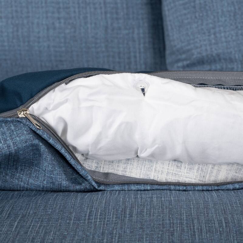 Overall Denim-Style Bed Cap Comforter Set with Sewn Corners