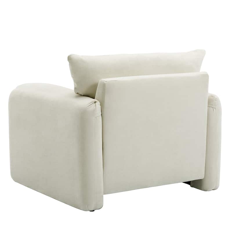 Modern Style Chenille Oversized Armchair Accent Chair