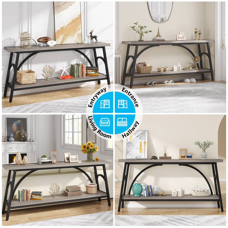 Extra Long Console Table 70.8 Inch Narrow Sofa Tables Entryway Table