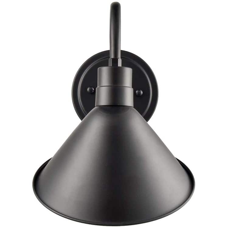 Belluno Industrial Gooseneck Wall Sconces Antique Black Barn Light Set of 2 - Antique Black