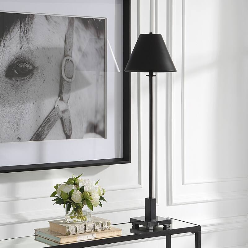 Uttermost Pilot Black Buffet Lamp - 10 W x 36.5 H x 10 D (inches)