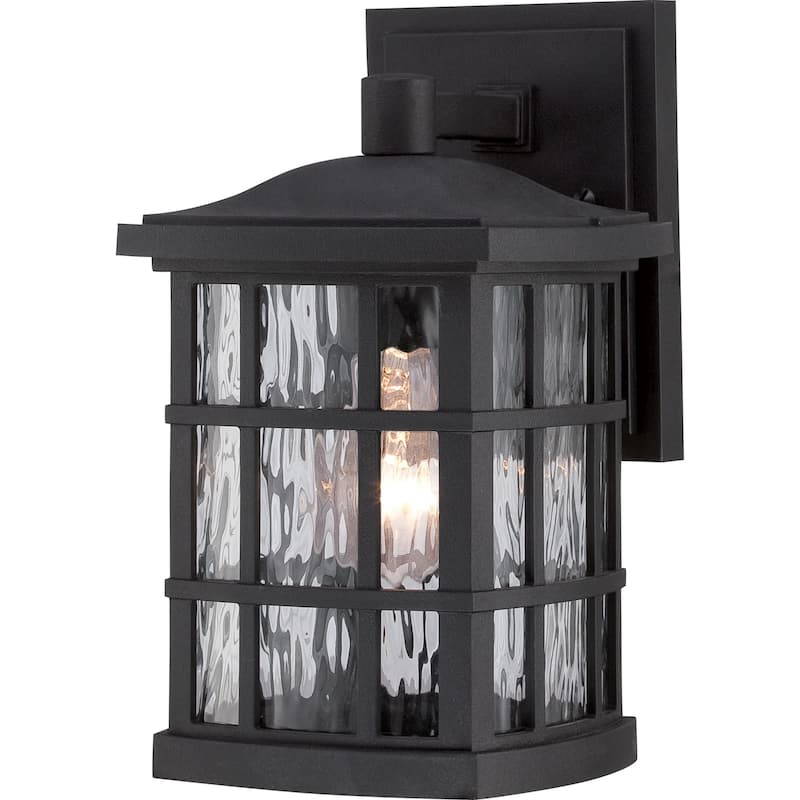 Bellevue Cambria 1 Light 11" Tall Outdoor Wall Sconce with Clear Water - Mystic Black