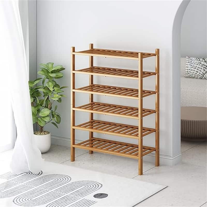 6-Tier Free Standing Shoe Racks - 26.77"D x 11.02"W x 38.18"H