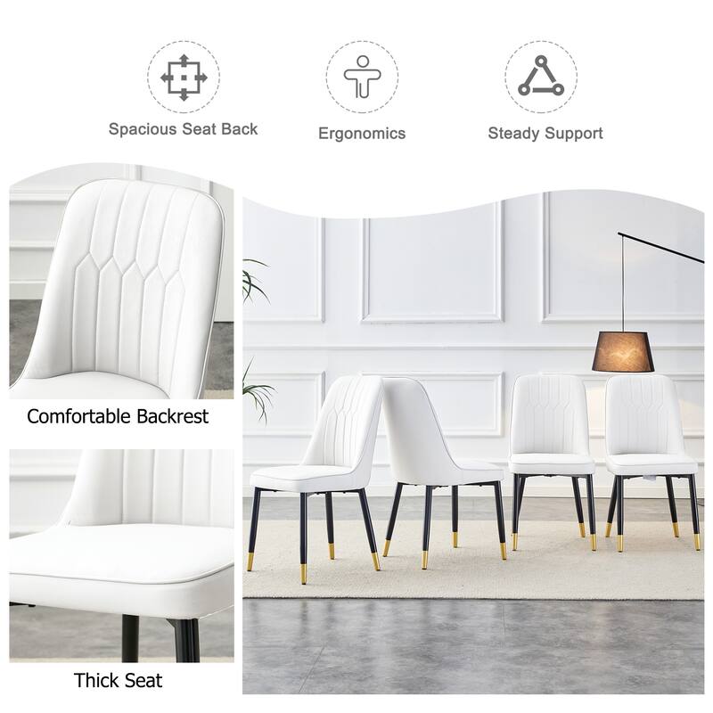 Modern PU Leather Dining Chair ,Set of 2