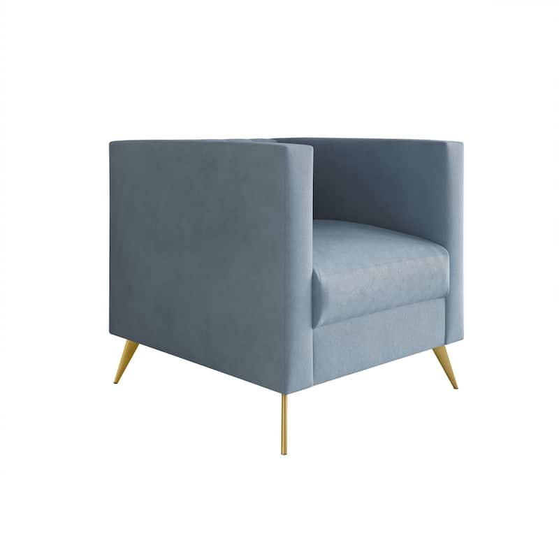 Clayfell Weiss Velvet Square Arm Chair/ Loveseat/ Sofa