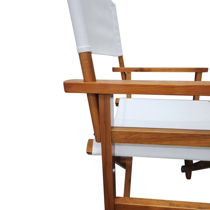 2-Piece Populus Wood & Canvas Director's Chair Set, Foldable