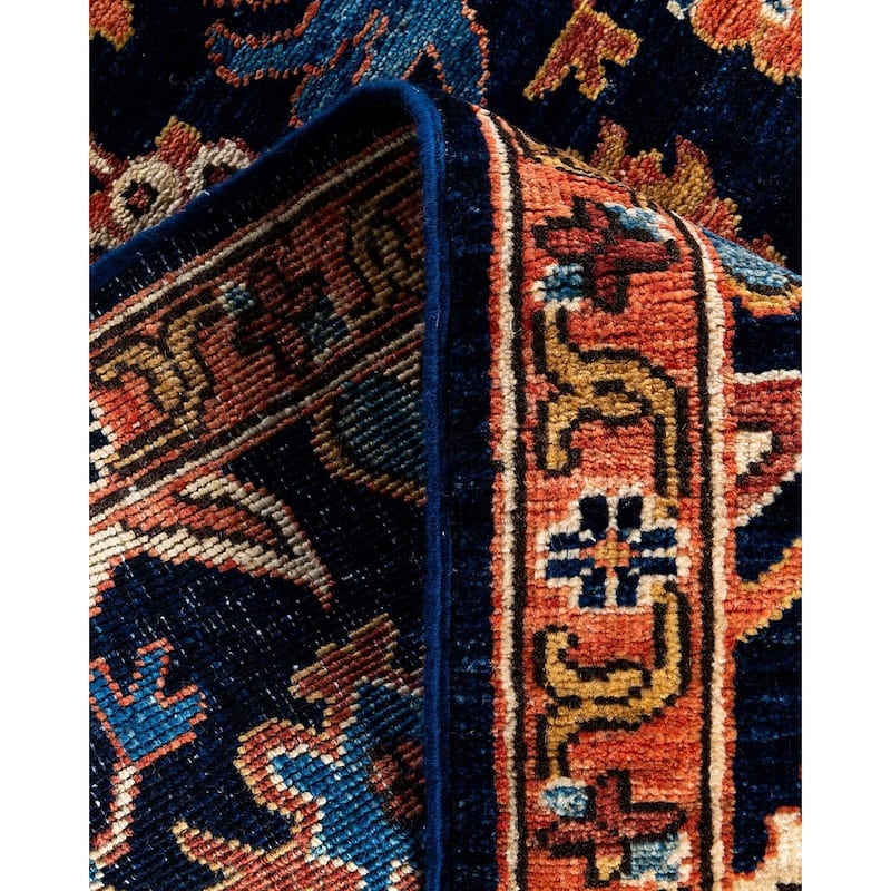 Serapi One-of-a-Kind Hand-Knotted Runner Rug - Blue, 2' 8" x 11' 4" - 2' 8" x 11' 4"