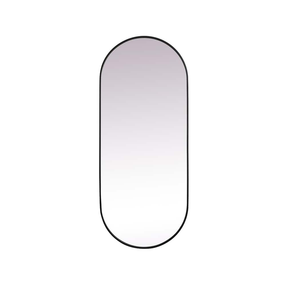 Indigo Home Metal Frame Oval Mirror 30x72 Inch
