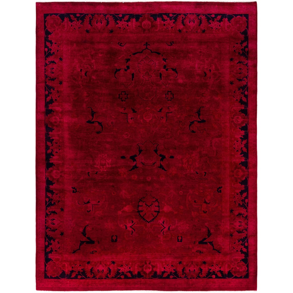 Overdyed One-of-a-Kind Hand-Knotted Area Rug - Pink - 8' 0" x 10' 5"