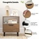 preview thumbnail 4 of 6, Gymax Nightstand Mid Century Modern Bedside Table w/ Drawer Open
