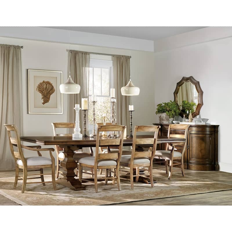 Archivist Trestle Table w/2-18in Leaves - 86"x30.5"x44.25"