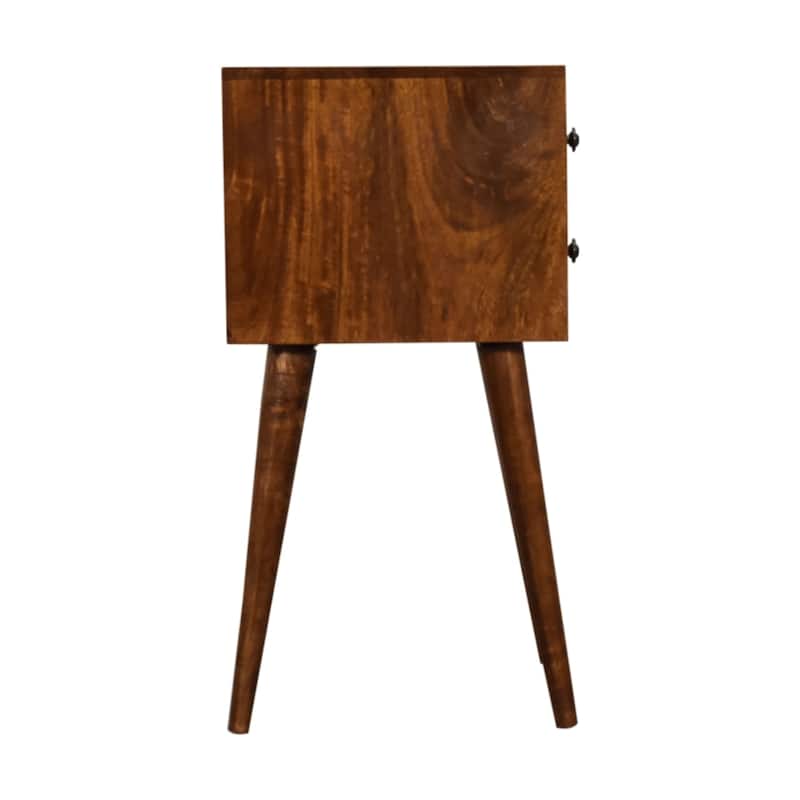 Contemporary Design 2 Drawer Nightstand,Durable And Sturdy
