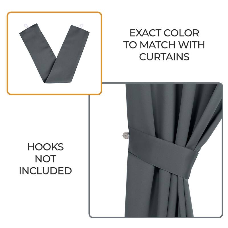 Superior Solid Machine Washable Room Darkening Grommet Blackout Curtains, Set of 2
