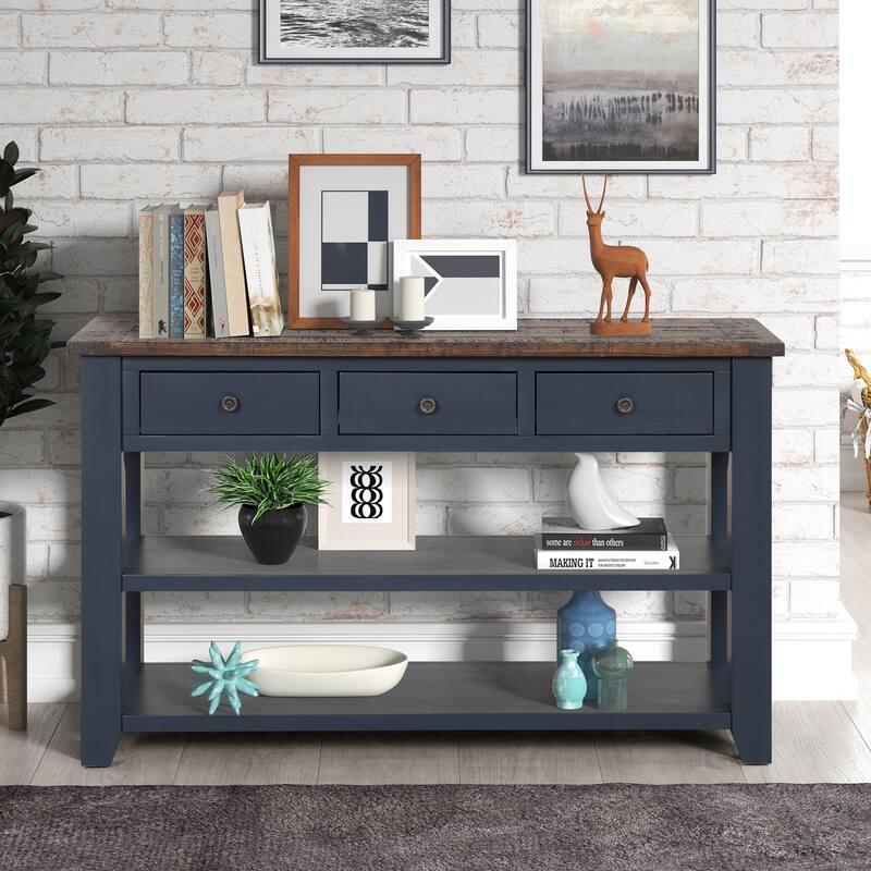 Modern Solid Pine Wood Top Console Table Bed Bath & Beyond 36349440