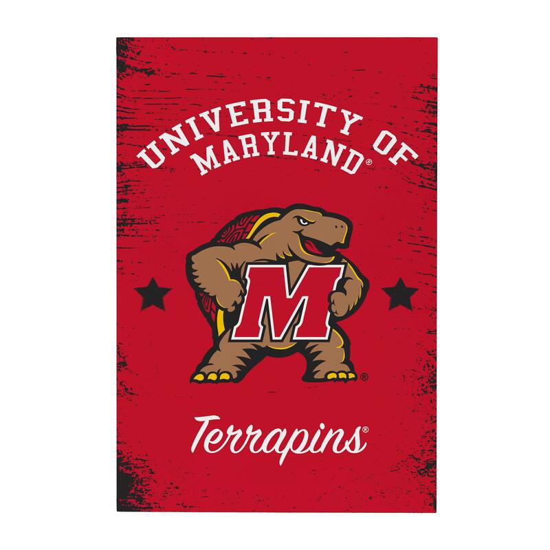 University of Maryland Wooden Door Decor Wall Sign - Multi-Color