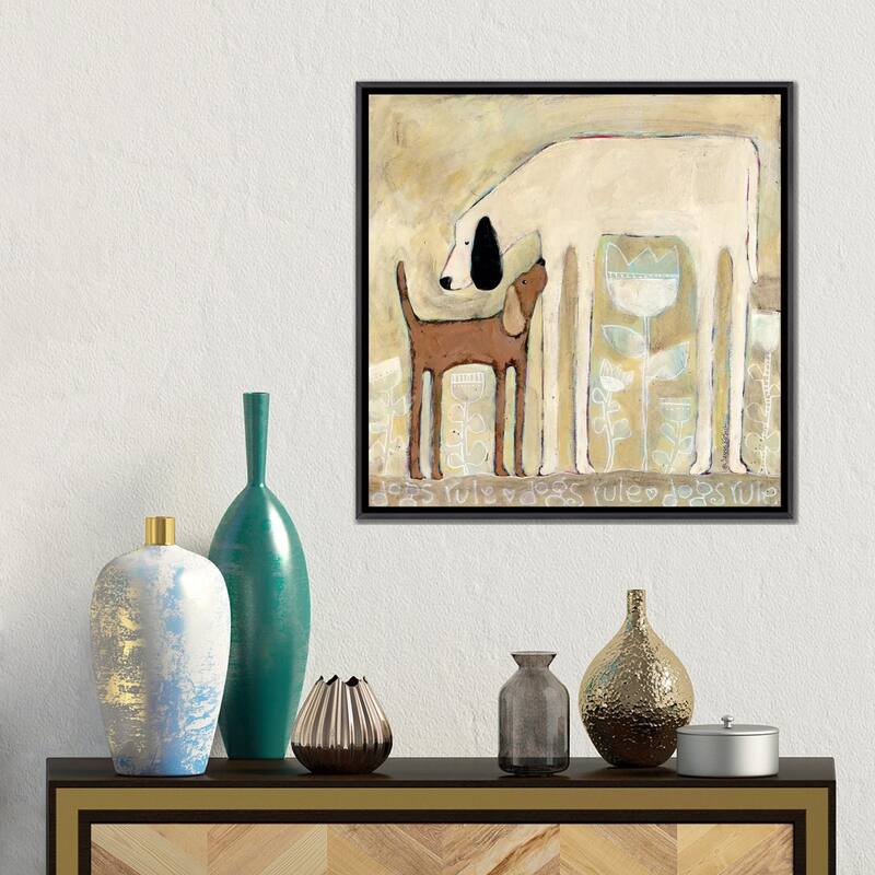 iCanvas "Dogs Rule" by Teresa Kogut Framed