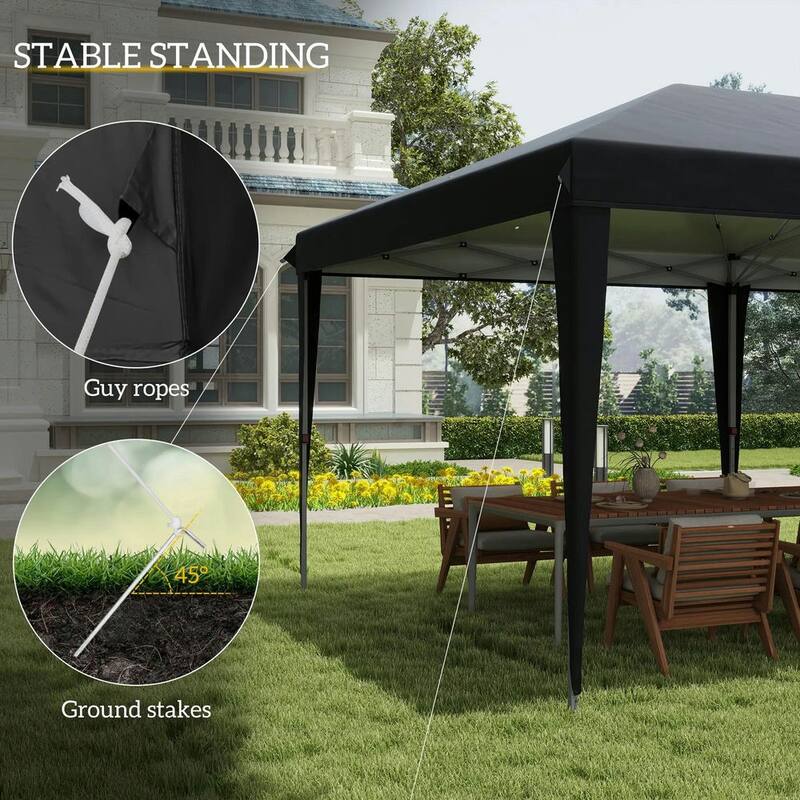 10' x 19.2' Outdoor Gazebo Pop Up Canopy Party Tent with Carrying Bag