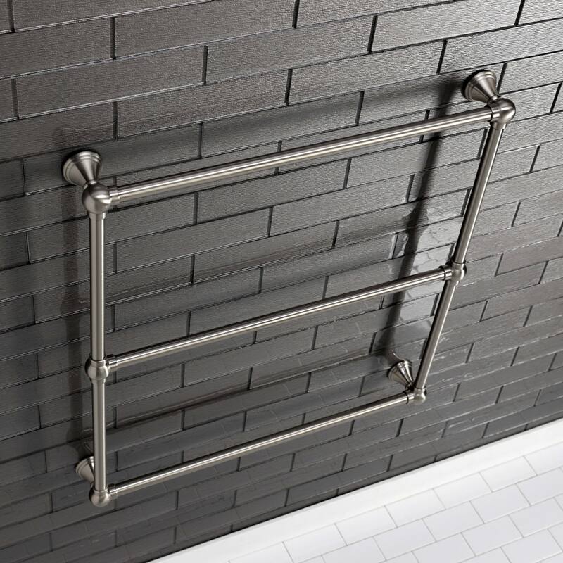 Kingston Brass Maximilien 30-Inch Wall Mount 3-Bar Towel Rack
