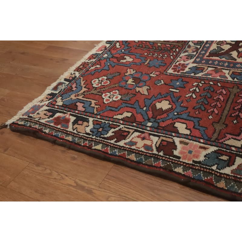 Hand Knotted Oriental 100% Wool Carpet Traditional Geometric Red Bakhtiari Area Rug - 13' 4'' X 10' 9''
