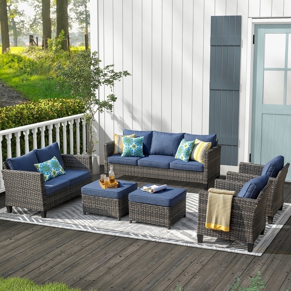 Wicker patio conversation sets clearance best sale