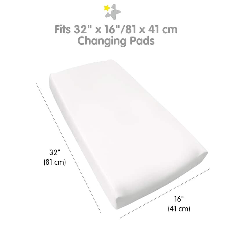 BreathableBaby Waterproof Cover, For 32" x 16"/81 x 41 cm Changing Pad (2-Pack) - N/A