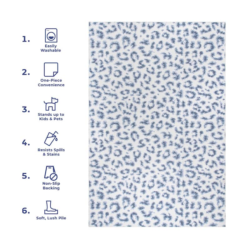 Nuloom Mason SpinClean Machine Washable Contemporary Leopard Print Area Rug