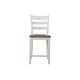 preview thumbnail 7 of 5, Monterey Solid Wood Counter Height Dining Chair (Set of 2), White Stain and Grey
