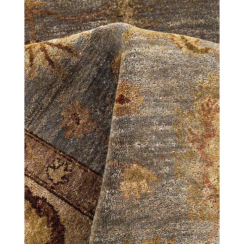 Oushak One-of-a-Kind Handmade Area Rug, Gray - 7' 10" x 10' 1"