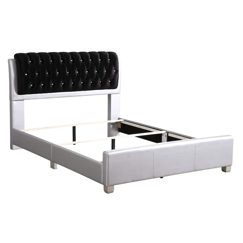 Modern Silver King Size Bed Frame for Elegant Bedroom Decor