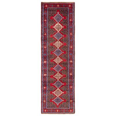 ECARPETGALLERY Hand-knotted Kayseri Vintage Red Wool Rug - 2'9 x 9'10