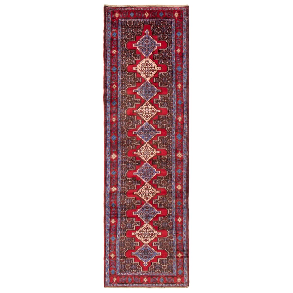 ECARPETGALLERY Hand-knotted Kayseri Vintage Red Wool Rug - 2'9 x 9'10