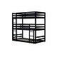 preview thumbnail 24 of 37, Detachable Triple Rubber Wood Bunk Bed with Two Built-in Ladders,Guardrails,Twin over Twin over Twin Triple Bunk Bed