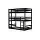 preview thumbnail 11 of 37, Rubber Wood Bunk Bed with Two Built-in Ladders, Guardrails, Detachable Triple Twin Bunk