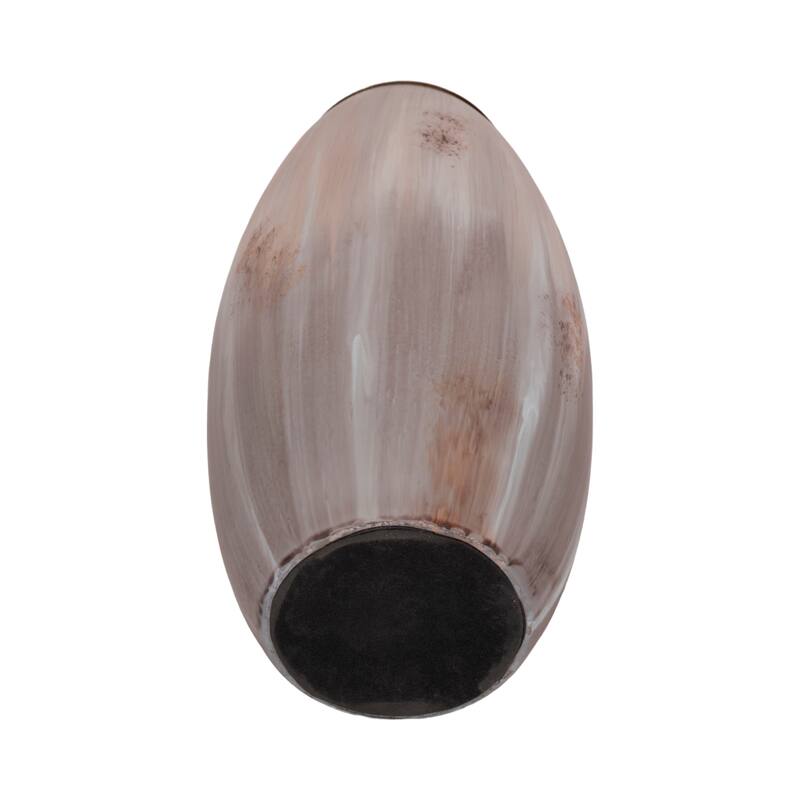 Sagebrook Home Curved Glass Vase, Glass/Metallic, Multi Finish, 17,24,31 Inch