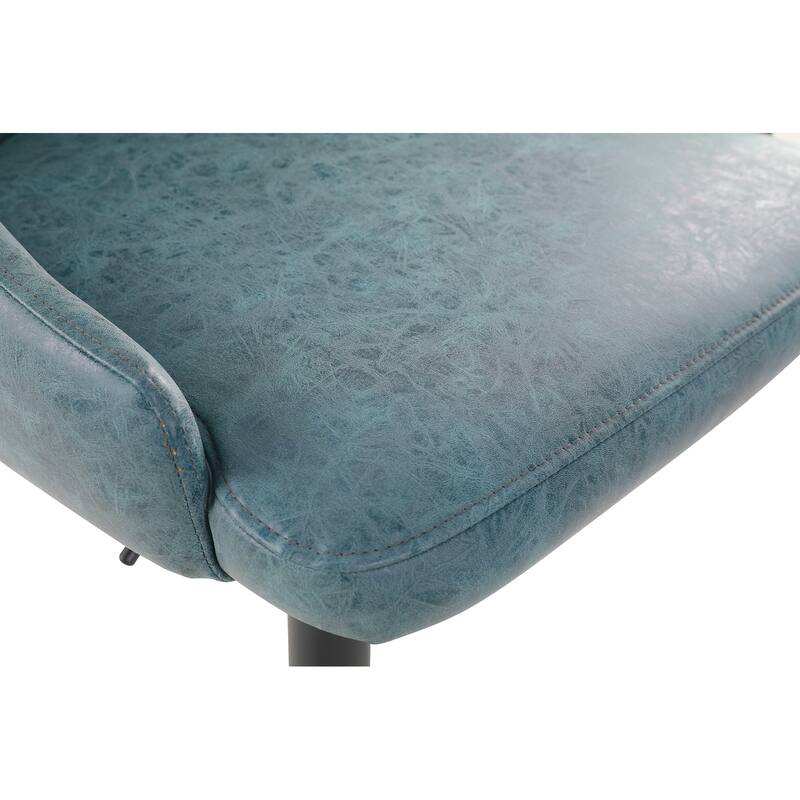 OS Home and Office Furniture Sylmar Height Adjustable Stool in Navy Faux Leather