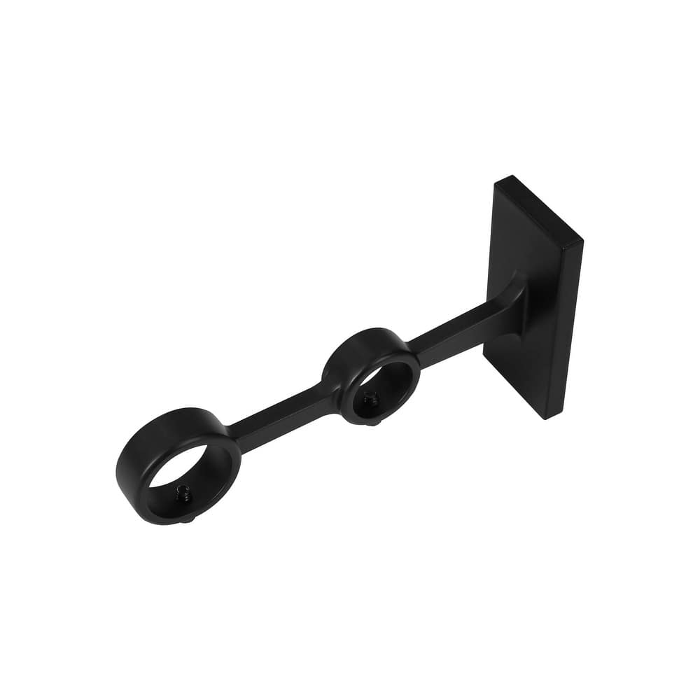 Lumi Home Furnishings Non-Adjustable Double Curtain Rod Brackets 1 in. (3-Piece)