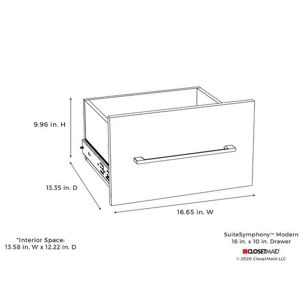 ClosetMaid SuiteSymphony Modern 16 x 10-inch Drawer