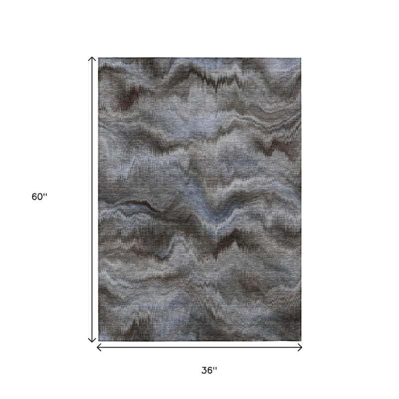 HomeRoots Abstract Transitional Rectangle Outdoor Rug