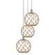 Option Polished Chrome / Clear Glass with Brown Rope