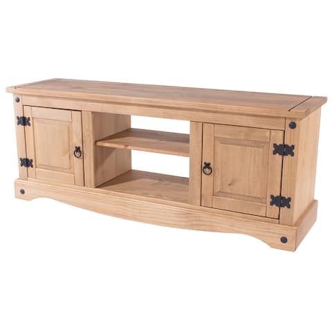 Wood TV Entertainment Stand Corona Collection Furniture Dash