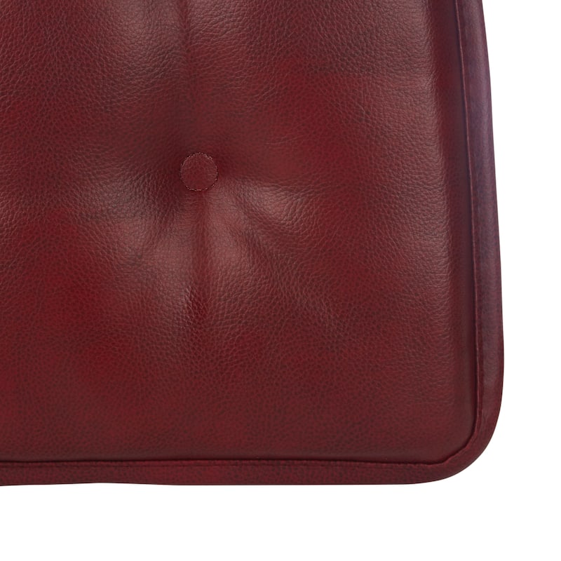 Klear Vu St. Germain Faux Leather Dining Chair Cushion Set (Set of 4)