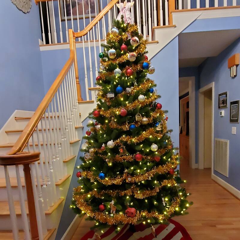 Artificial Shiny Tinsel Christmas Garland - 25' x 3" - Gold