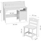 preview thumbnail 3 of 4, GIMMYFIVE Kids Desk and Chair Set,Study Desk for Kids with Hutch