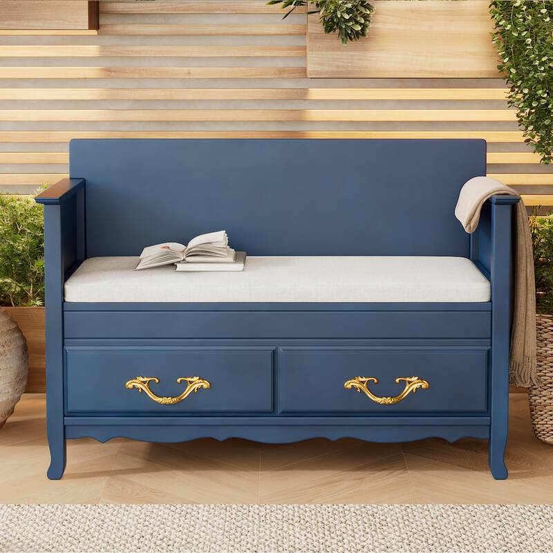Shoe Bench with Removable Cushion