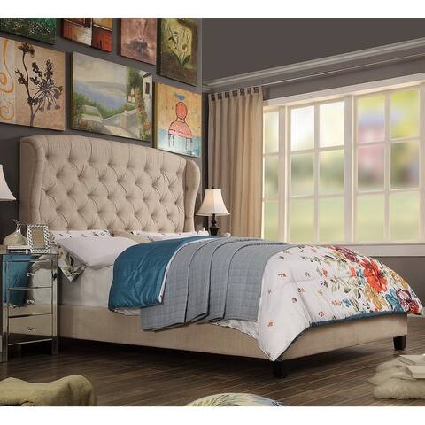 Audrey Tufted Upholstered Wingback Bed Set