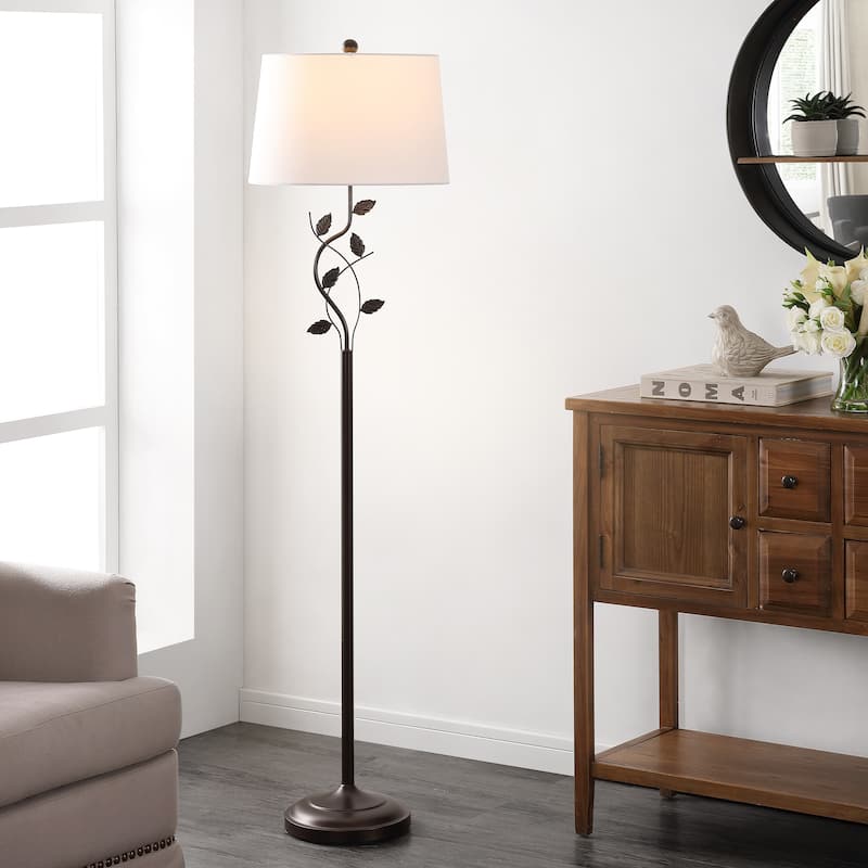 SAFAVIEH Lighting 61.5-inch Rudy Iron Floor Lamp - 16" x 16" x 61.5" - BLACK
