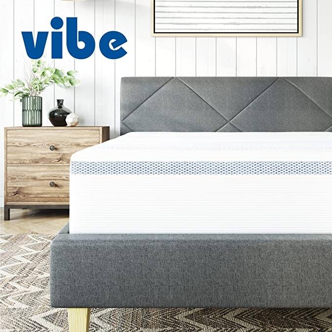 Vibe Gel Memory Foam 12" Mattress CertiPUR US Certified Bed in a Box