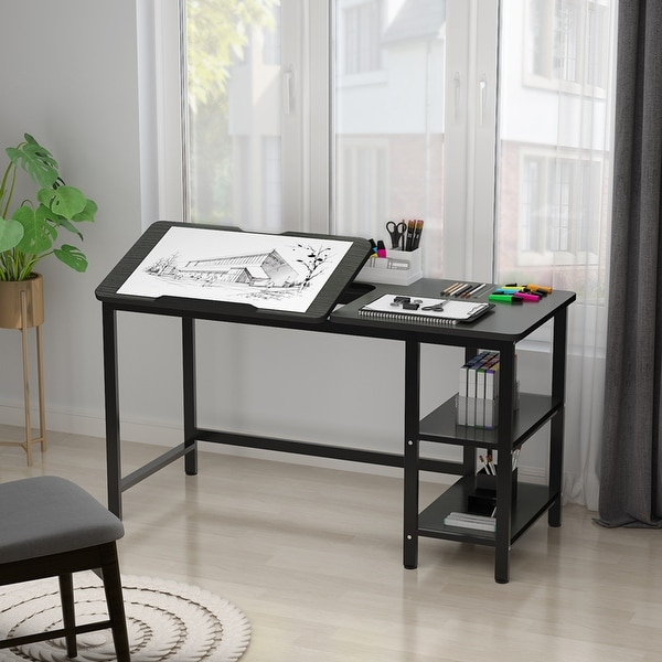 Shop Drafting Table Drawing Table with Adjustable Table Board ...