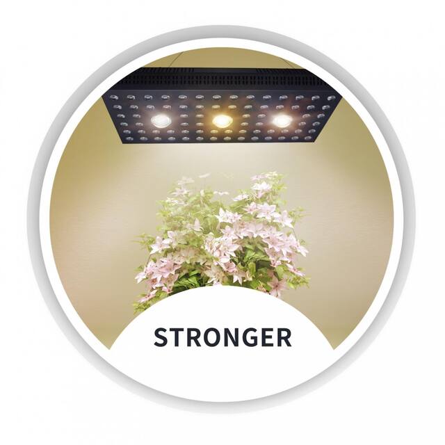 300W LED 3 Modes Full Spectrums Grow Light - Black